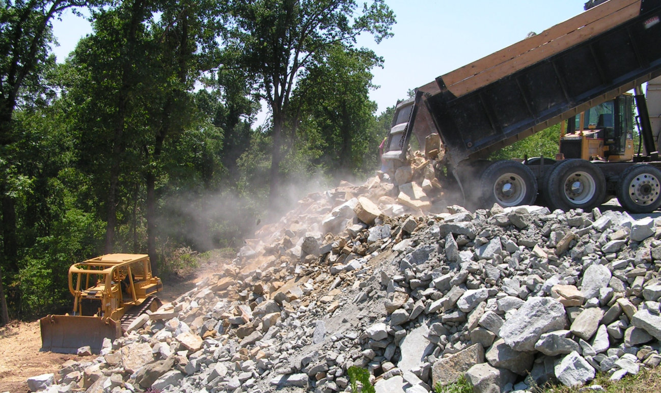 truck with rocks